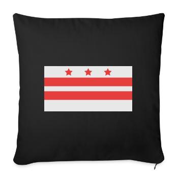 Washington-Flagge - Sofakissenbezug 45 x 45 cm - Schwarz - Vorne
