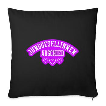Filles au cœur de la fête de jeune fille - Housse de coussin décorative 45 x 45 cm - noir - Devant