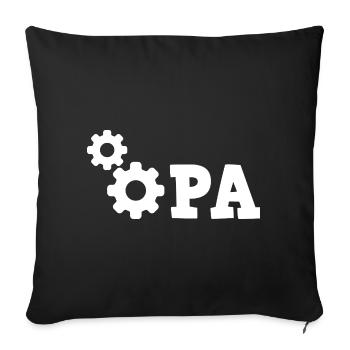 Grandpa Gear Repair - Mechanic Repair Car - Sofa pillowcase 17,3'' x 17,3'' (45 x 45 cm) - black - Front