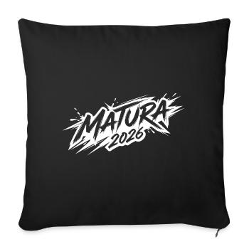 Matura 2026 - Sofa pillowcase 17,3'' x 17,3'' (45 x 45 cm) - black - Front