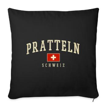 Pratteln Switzerland Emblem - Sofa pillowcase 17,3'' x 17,3'' (45 x 45 cm) - black - Front