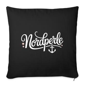 Nordperle Hamburg North Sea Baltic Sea North German Deern - Sofa pillowcase 17,3'' x 17,3'' (45 x 45 cm) - black - Front