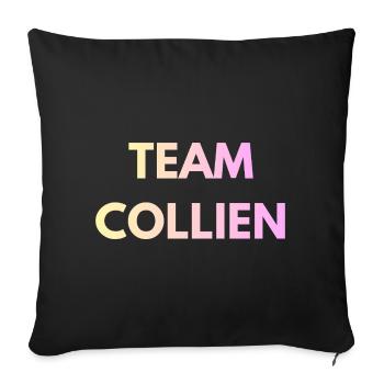 Team Collien Gradient Text - Sofa pillowcase 17,3'' x 17,3'' (45 x 45 cm) - black - Front
