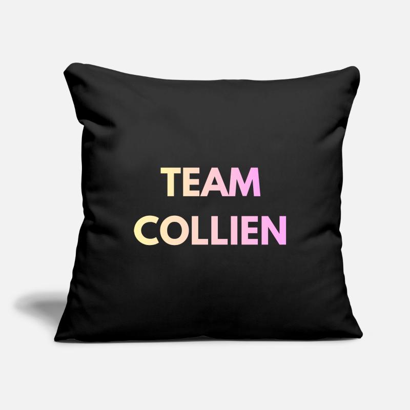 Texte du gradient de l’équipe Collien Housse de coussin décorative 45 x 45 cm