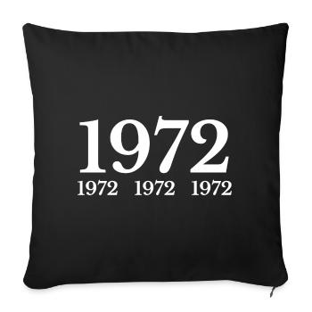 1972 - Housse de coussin décorative 45 x 45 cm - noir - Devant