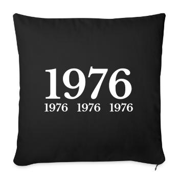 1976 - Sofa pillowcase 17,3'' x 17,3'' (45 x 45 cm) - black - Front