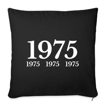 1975 - Housse de coussin décorative 45 x 45 cm - noir - Devant