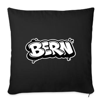 Bern Throwie - Housse de coussin décorative 45 x 45 cm - noir - Devant