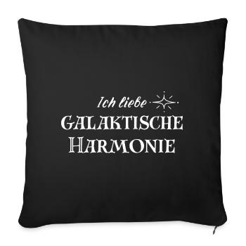 HARMONIE – Galaktisches Statement Mode - Sofakissenbezug 45 x 45 cm - Schwarz - Vorne
