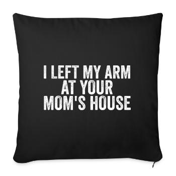 J’ai laissé mon bras avec ta mère (Lu - Housse de coussin décorative 45 x 45 cm - noir - Devant