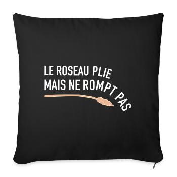 Le roseau pli mais ne rompt pas - Epreuves - Housse de coussin décorative 45 x 45 cm - noir - Devant