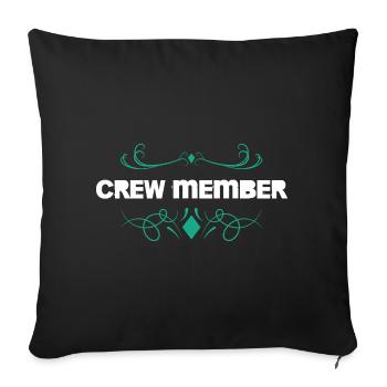 Crew Member Ornamentflair - Sofakissenbezug 45 x 45 cm - Schwarz - Vorne