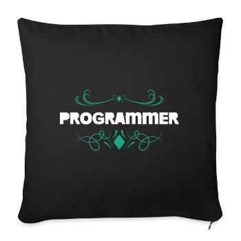Programmierer Ornament Schrift - Sofakissenbezug 45 x 45 cm - Schwarz - Vorne