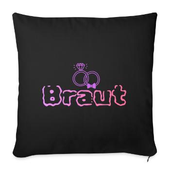 Bride - Sofa pillowcase 17,3'' x 17,3'' (45 x 45 cm) - black - Front