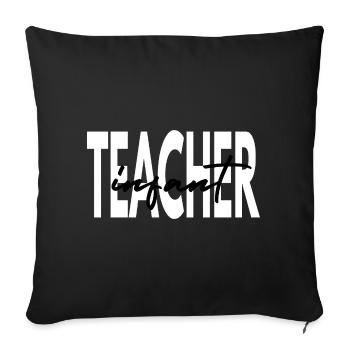 Don d’un enseignant pour nourrissons et assistant en garde d’enfants - Housse de coussin décorative 45 x 45 cm - noir - Devant