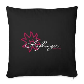 Haflinger-what-else - Sofa pillowcase 17,3'' x 17,3'' (45 x 45 cm) - black - Front