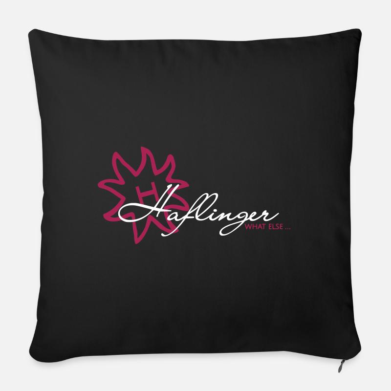 Haflinger-what-else - Sofakissenbezug 45 x 45 cm - Schwarz