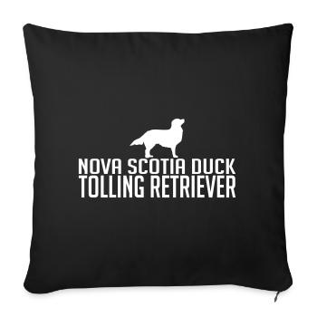 Nouvelle-Écosse bichon frisé race Retriever - Housse de coussin décorative 45 x 45 cm - noir - Devant