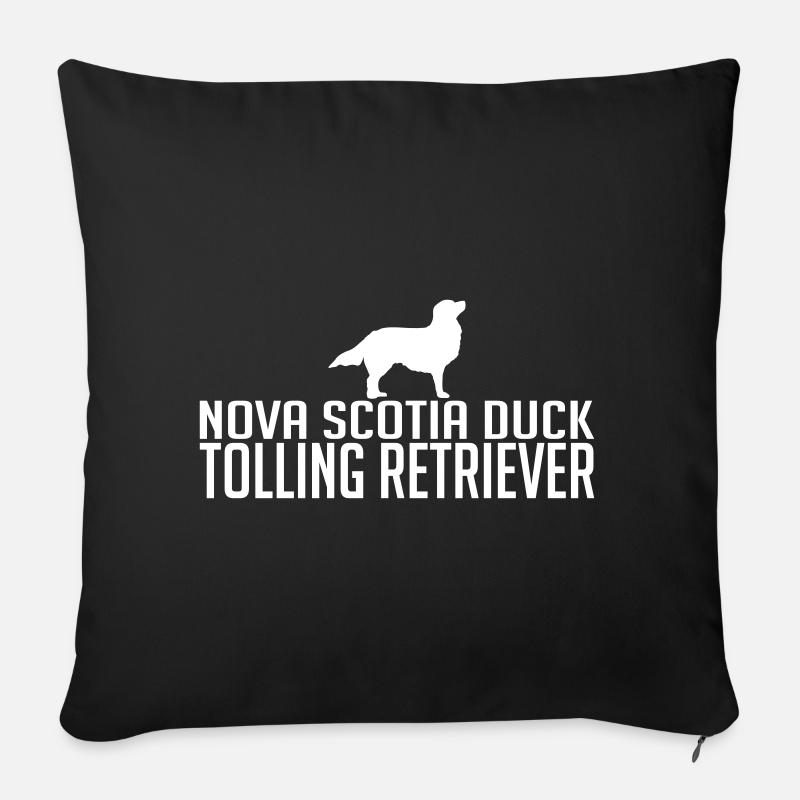 NOVA SCOTIA DUCK TOLLING RETRIEVER Hunderasse - Sofakissenbezug 45 x 45 cm - Schwarz