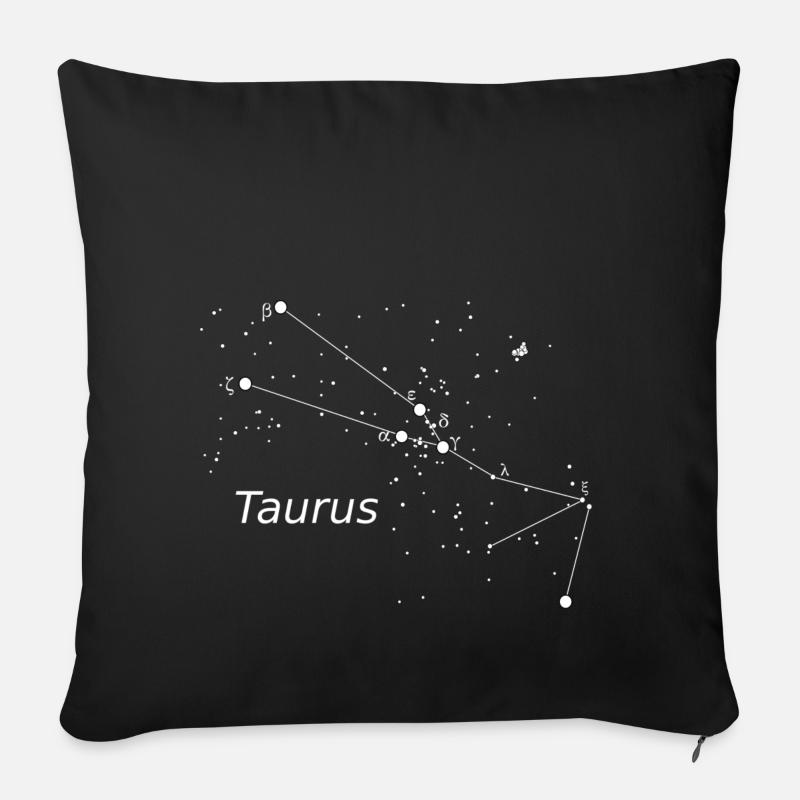 Taurus - Sofakissenbezug 45 x 45 cm - Schwarz