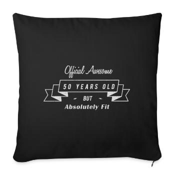 Birthday 50 years 50th birthday gift - Sofa pillowcase 17,3'' x 17,3'' (45 x 45 cm) - black - Front