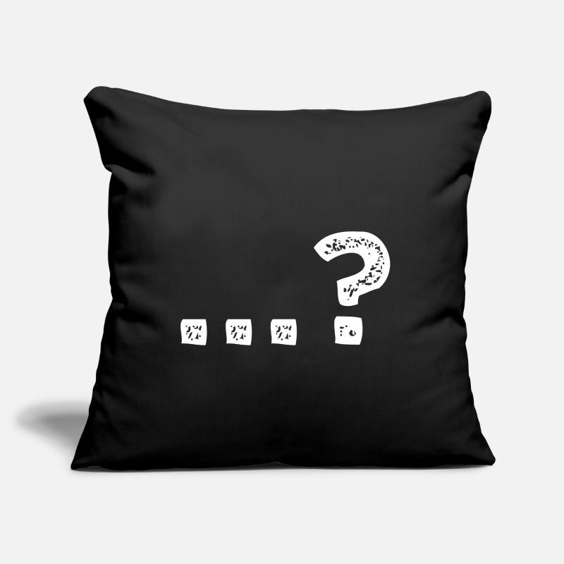 Question interprétation de point d'interrogation ...? Housse de coussin décorative 45 x 45 cm