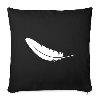 Feder - Sofakissenbezug 45 x 45 cm - Schwarz - Vorne