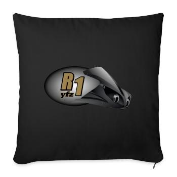 R1 - Sofa pillowcase 17,3'' x 17,3'' (45 x 45 cm) - black - Front