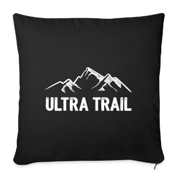 Ultra Trail - Housse de coussin décorative 45 x 45 cm - noir - Devant