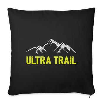 Ultra Trail - Housse de coussin décorative 45 x 45 cm - noir - Devant