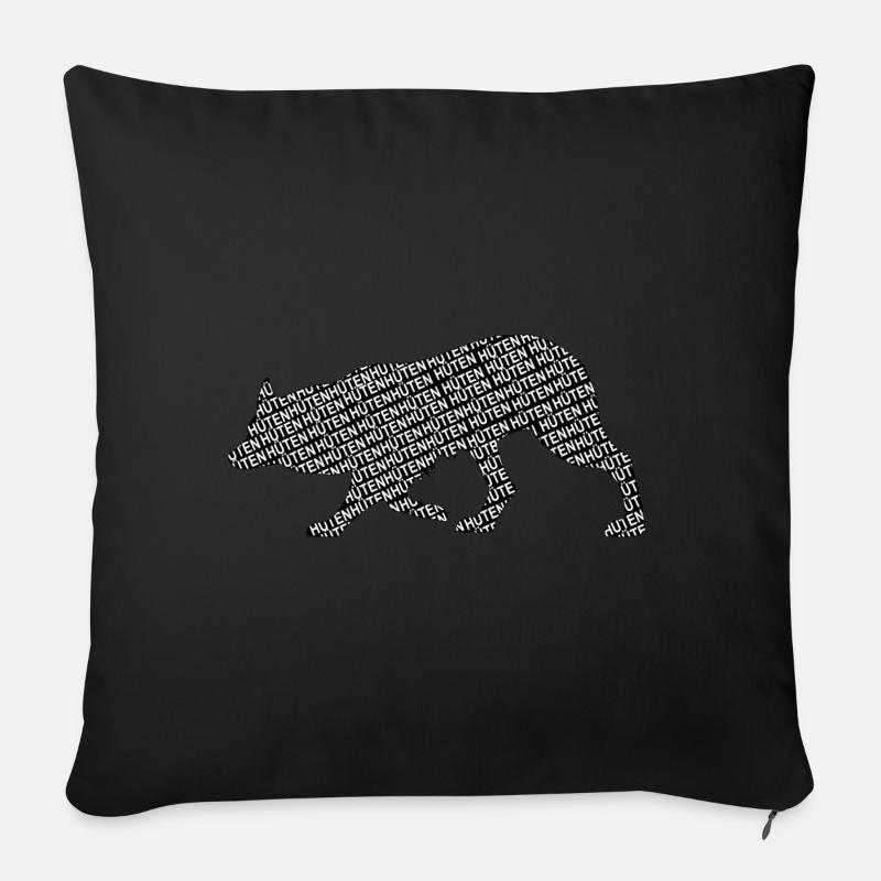 Border Collie Hüten - Sofakissenbezug 45 x 45 cm - Schwarz