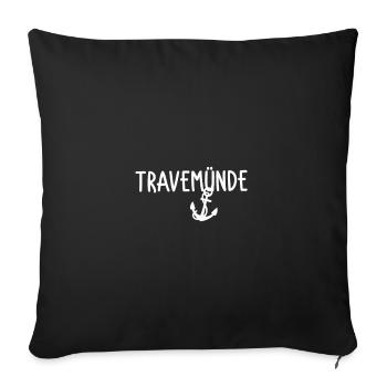 Travemünde - Sofakissenbezug 45 x 45 cm - Schwarz - Vorne
