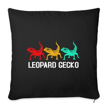 gecko - Sofa pillowcase 17,3'' x 17,3'' (45 x 45 cm) - black - Front