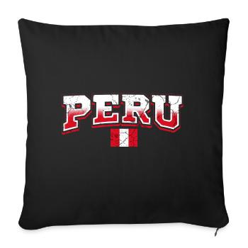 Peru Fan - Sofa pillowcase 17,3'' x 17,3'' (45 x 45 cm) - black - Front