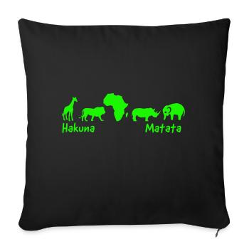 Afrique - Housse de coussin décorative 45 x 45 cm - noir - Devant