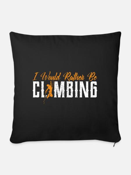 Rock Climbing - Sofakissenbezug 45 x 45 cm - Schwarz
