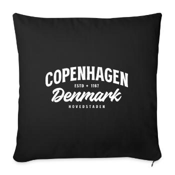 Copenhagen Vintage City Logo - Sofa pillowcase 17,3'' x 17,3'' (45 x 45 cm) - black - Front