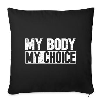 Mon corps, ma décision - Housse de coussin décorative 45 x 45 cm - noir - Devant