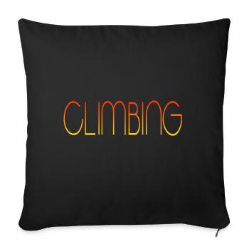 climbing climb - Sofakissenbezug 45 x 45 cm - Schwarz - Vorne