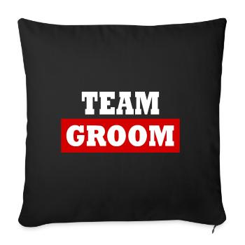 Team groom - Housse de coussin décorative 45 x 45 cm - noir - Devant