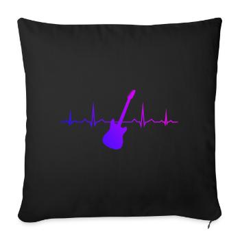 Guitar Gitarre Gitarrist Herren Guitar Player - Sofakissenbezug 45 x 45 cm - Schwarz - Vorne