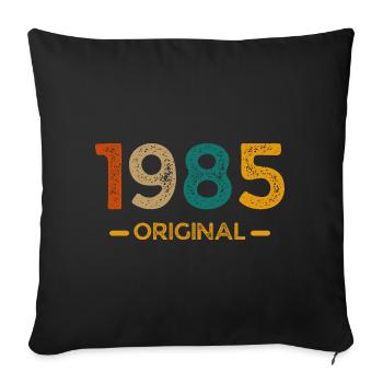 1985 Original - Sofa pillowcase 17,3'' x 17,3'' (45 x 45 cm) - black - Front