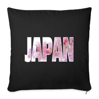 Japan - Sofa pillowcase 17,3'' x 17,3'' (45 x 45 cm) - black - Front