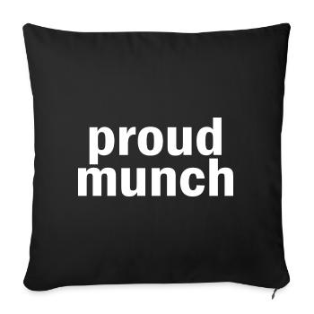 Fier Munch Drôle - Housse de coussin décorative 45 x 45 cm - noir - Devant