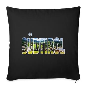 Tyrol du Sud - Housse de coussin décorative 45 x 45 cm - noir - Devant