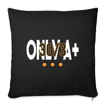 30/3 - seulement A+ ... - Housse de coussin décorative 45 x 45 cm - noir - Devant