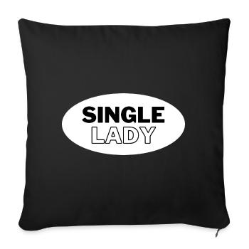 Single Lady - Sofakissenbezug 45 x 45 cm - Schwarz - Vorne