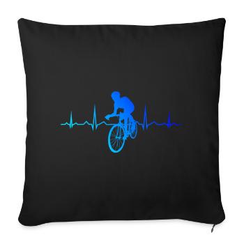 Hommes Vélo de route Vélo de route Femmes - Housse de coussin décorative 45 x 45 cm - noir - Devant