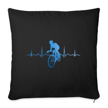 Vélo de route Hommes Vélo de route Femmes - Housse de coussin décorative 45 x 45 cm - noir - Devant