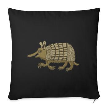 Armadillo - Sofa pillowcase 17,3'' x 17,3'' (45 x 45 cm) - black - Front